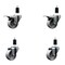Service Caster 3'' Semi Steel Swivel 1-3/8'' Expanding Stem Caster Set 2 Total Lock Brakes, 4PK SCC-EXTTL20S315-SSR-2-S-2-138 - alternate 1